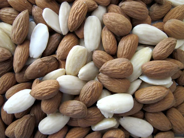 Background almond shells — Stock Photo, Image