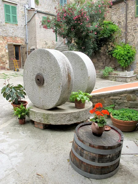 Antik zeytin basın Toskana, İtalya — Stok fotoğraf