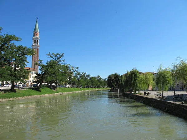 Brenta River in Dolo Royalty Free Stock Images