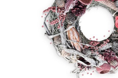 Noel süsleri, balo, yıldızlar, koni. tebrik kartı