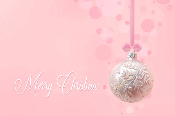 Christmas Ball Pink Decoration — Stock Photo, Image