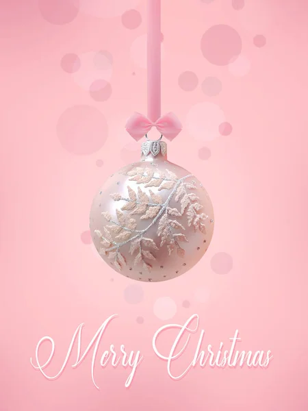 Christmas Ball Pink Decoration — Stock Photo, Image