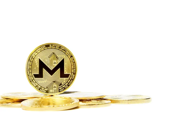 Monero Cryptocurrency Χρυσό Νόμισμα Εξόρυξη Μελλοντικά Χρήματα — Φωτογραφία Αρχείου
