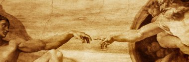 Baner Rome İtalya 08 Mart Adam Michelangelo Panorama tarafından yaratıldı