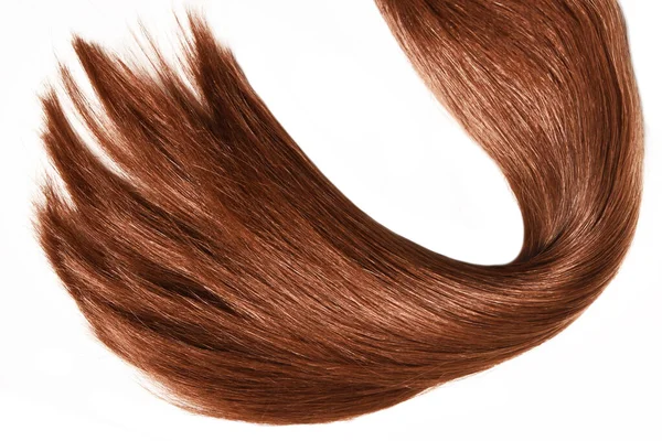 Brown Red Hair Natural Isolated White Background Beauty — Φωτογραφία Αρχείου