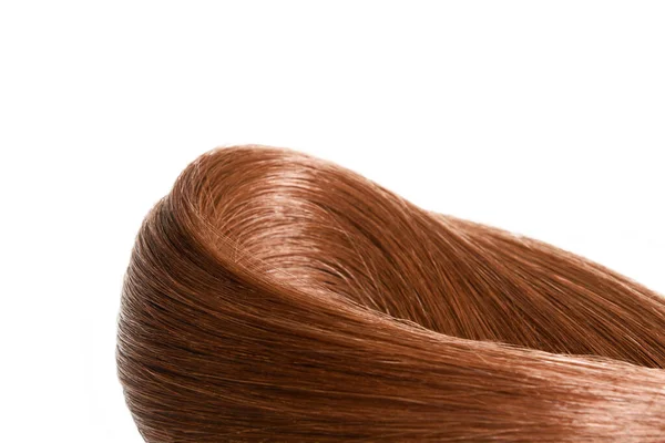 Brown Red Hair Natural Isolated White Background Beauty — 图库照片