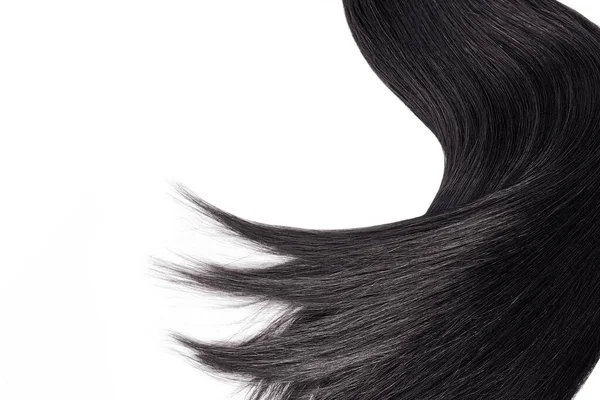 Чорне Волосся Натуральне Ізольоване Білому Тлі Краса — стокове фото
