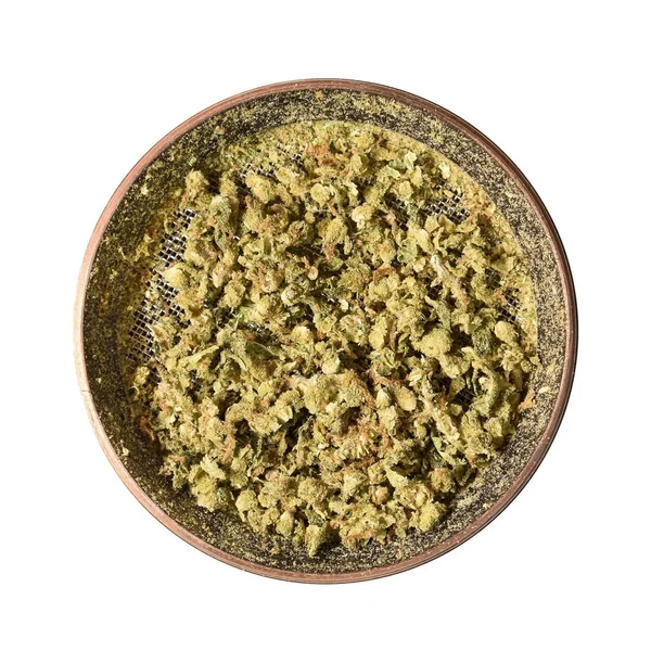 Grinder Cannabis Marijuana Buds — Foto Stock