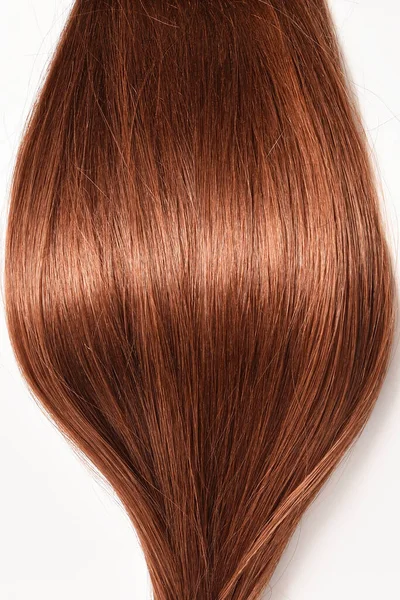 Braided Hair Texture Tail Brown Red Hair Natural Isolated White — 图库照片