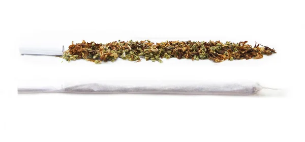 Joints Opened Grinder Cannabis Marijuana — Stockfoto