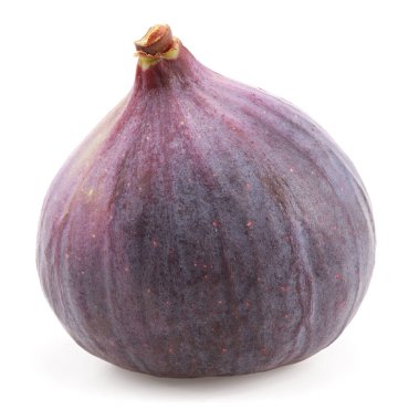 Beyaz arka planda izole edilmiş incir meyvesi. Tam alan derinliği. kırpma yolu