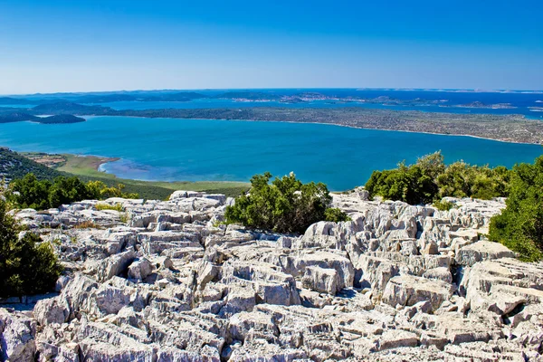 Vransko lake and Kornati islands — Stock Photo, Image