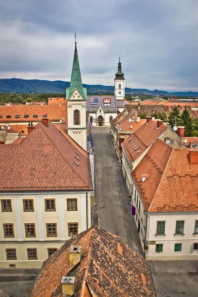 Historiska övre staden i zagreb — Stockfoto