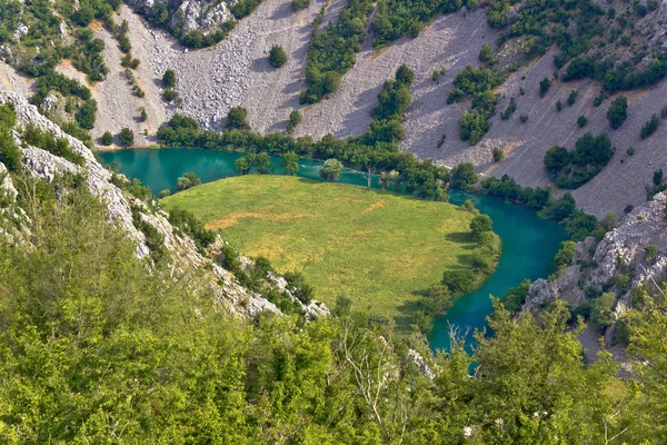 Curven van krupa river canyon — Stockfoto