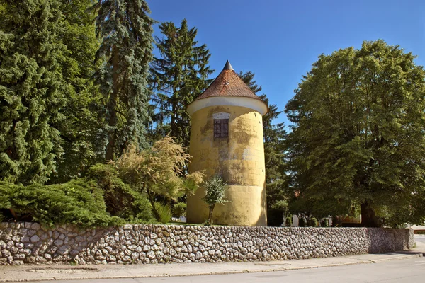 Vrbovec tarihi park tower Town — Stok fotoğraf