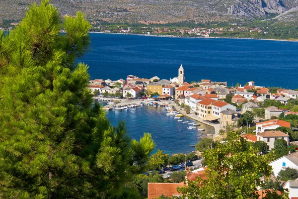 Adriatic town of Vinjerac aerial view — Stock Photo, Image