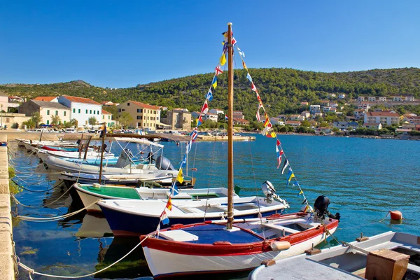 Town of Vinjerac pictoresque harbor — Stock Photo, Image