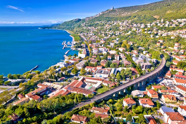 Vista Aérea Costa Trieste Friuli Venezia Giulia Região Itália — Fotografia de Stock