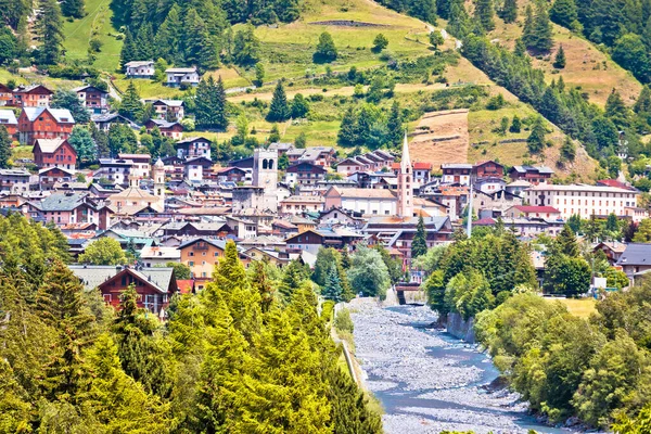 Stadt Bormio Den Dolomiten Provinz Sondrio Lombardei Italien — Stockfoto