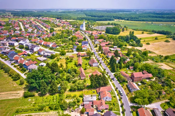 Stadt Garesnica Luftpanorama Moslavina Region Norden Kroatiens — Stockfoto