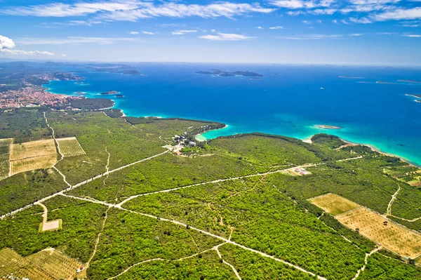 Pakostane Crvena Luka Baía Vista Panorâmica Aérea Centro Dalmácia Arquipélago — Fotografia de Stock