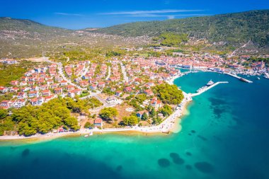 Cres sahili ve kıyı şeridi manzarası, Cres Adası, Hırvatistan Kvarner takımadası