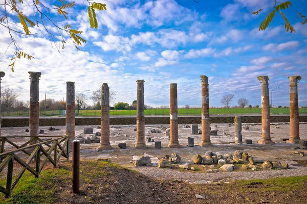 Ancient Roman Columns Artefacts Town Aquileia Friuli Venezia Giulia Region — Stock Photo, Image