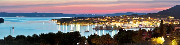 Város Cres Bay Esti Panoráma Kilátás Sziget Cres Kvarner Régió — Stock Fotó