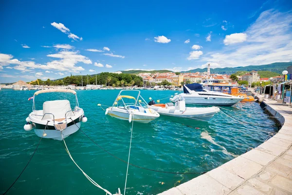 Colorful Town Crikvenica Harbor Turquoise Waterfront View Kvarner Region Croatia — Stock Photo, Image