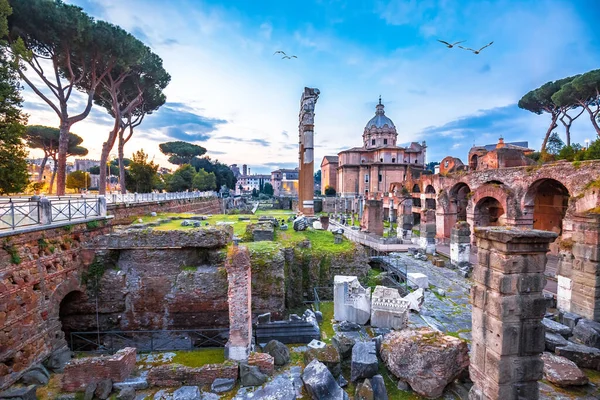 Forum Romanum Eller Forum Romanum Gryning Färgglad Utsikt Evig Stad — Stockfoto