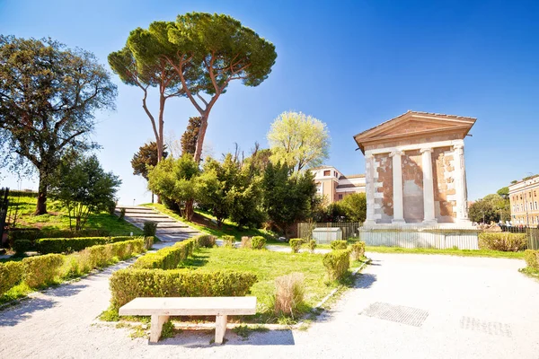Tempel Van Portuno Acient Bezienswaardigheid Eeuwige Stad Van Rome Park — Stockfoto
