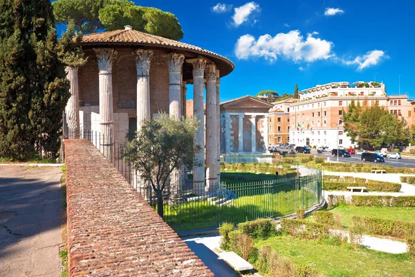 Forum Boarium Chrám Portuno Ských Památných Známek Věčného Města Říma — Stock fotografie