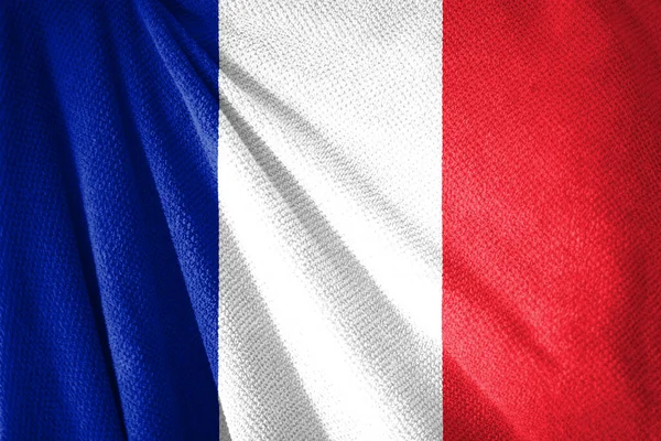 French Flag Towel Surface View France — 图库照片