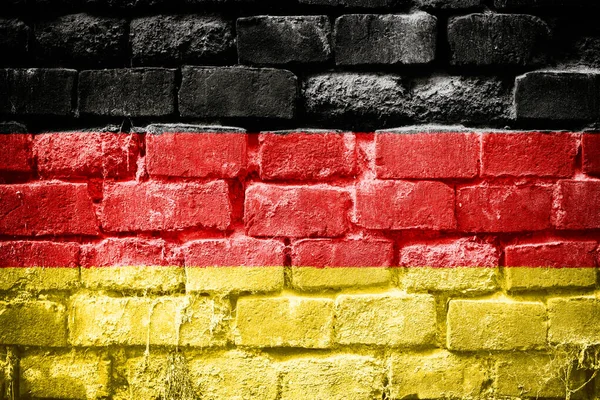 Germany Grunge Flag Brick Wall Deutschland Symbol — Stock fotografie