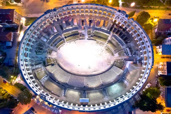 Арена Пула Древние Руины Римского Амфитеатра Пуле Высоты Птичьего Полета — стоковое фото