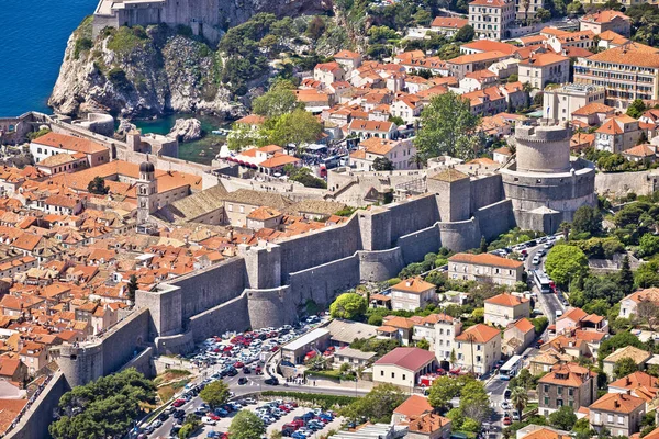 Dubrovnik View Dubrovnik Historic City Strong Defense Walls Dalmatia Archipelago — Stock Photo, Image