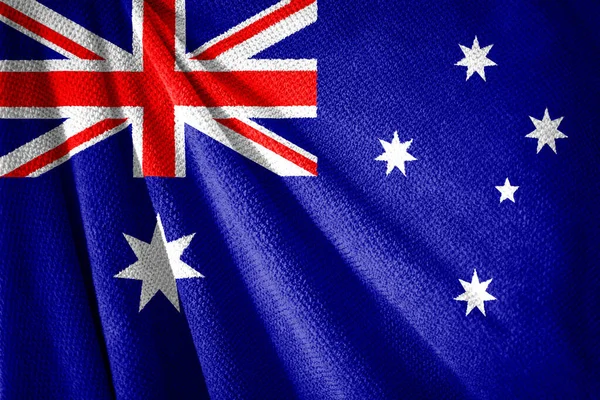 Bandera Australia Superficie Toalla Ilustración Con Símbolo Del País — Foto de Stock