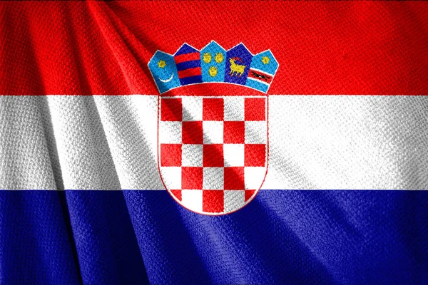 Croatia Flag Towel Surface Illustration Country Symbol — Stock Photo, Image