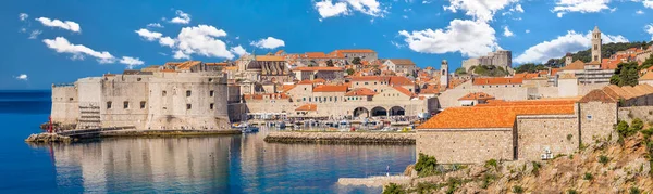 Panoramablick Auf Die Historische Stadt Dubrovnik Wasser Berühmter Ort Dalmatien — Stockfoto