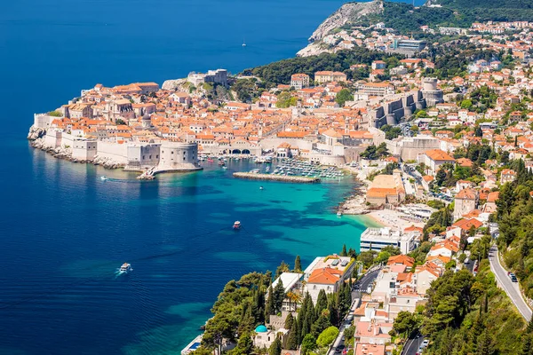 Ντουμπρόβνικ Πιο Διάσημος Τουριστικός Προορισμός Στην Κροατία Πανοραμική Θέα Αρχιπέλαγος — Φωτογραφία Αρχείου
