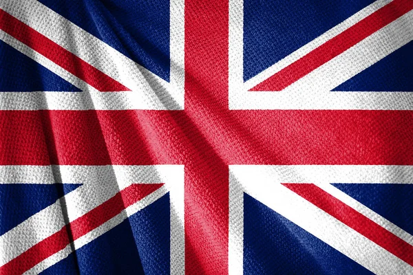 Bandera Del Reino Unido Superficie Toalla Ilustración Con Símbolo Del — Foto de Stock