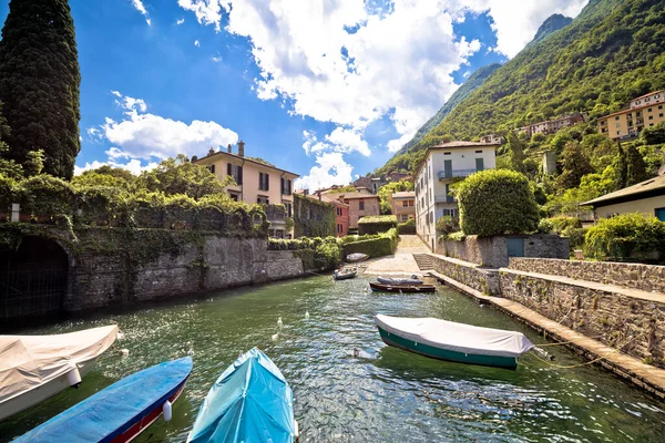 Jezioro Como Miasto Laglio Mały Widok Port Lombardia Region Włoch — Zdjęcie stockowe