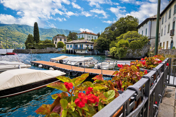 Laglio. Idyllic town of Laglio and Como lake waterfront view, Lombardy region of Italy