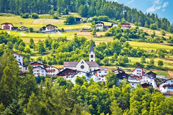 Pueblo Stelvio Stilfs Dolomitas Alpes Vista Del Paisaje Provincia Tirol — Foto de Stock