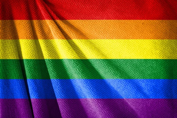 Bandera Arco Iris Del Orgullo Lgbtq Superficie Toalla Ilustración Símbolo — Foto de Stock