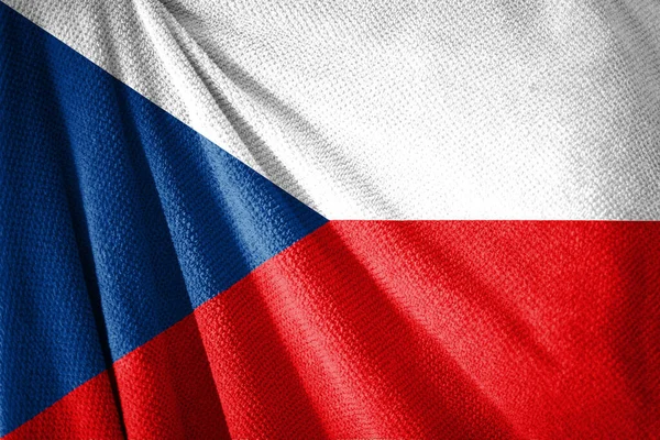 Havlu Yüzeyinde Çek Cumhuriyeti Bayrağı Ülke Sembolü — Stok fotoğraf