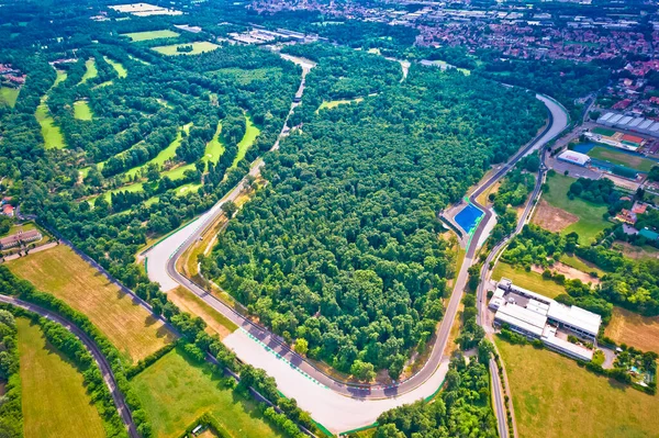 Monza Rennen Aus Der Luft Der Nähe Von Mailand Lombardei — Stockfoto