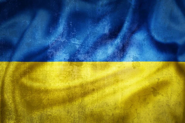 Грандж Прапор України Ілюстрація Концепція Напружених Відносин Між Україною Росією — стокове фото