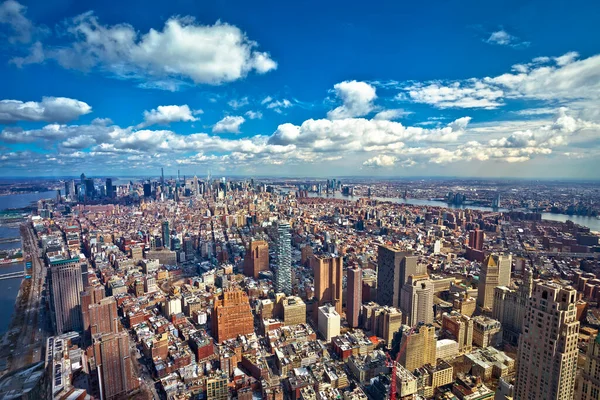 New York City Epische Skyline Luchtfoto Uitzicht Verenigde Staten Van — Stockfoto