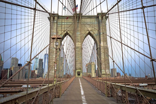 Brooklyn Bridge New York City Architecture View Amerikai Egyesült Államok — Stock Fotó